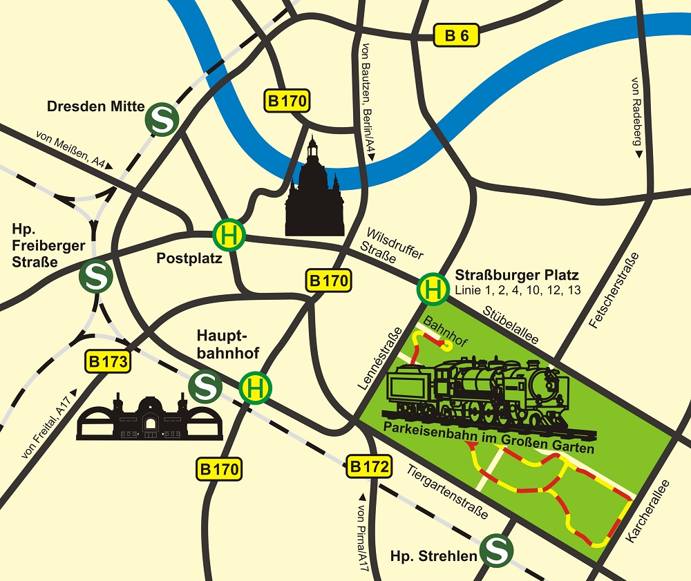 Lage des Gro&szlig;en Gartens